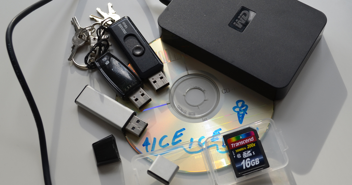 Speichermedien CD, USB, SD-Karte