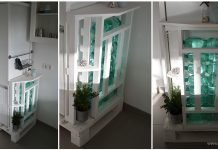 Palettenmöbel inklusive Flaschenregal selbst bauen Möbel aus Europalette für Kühlschrank