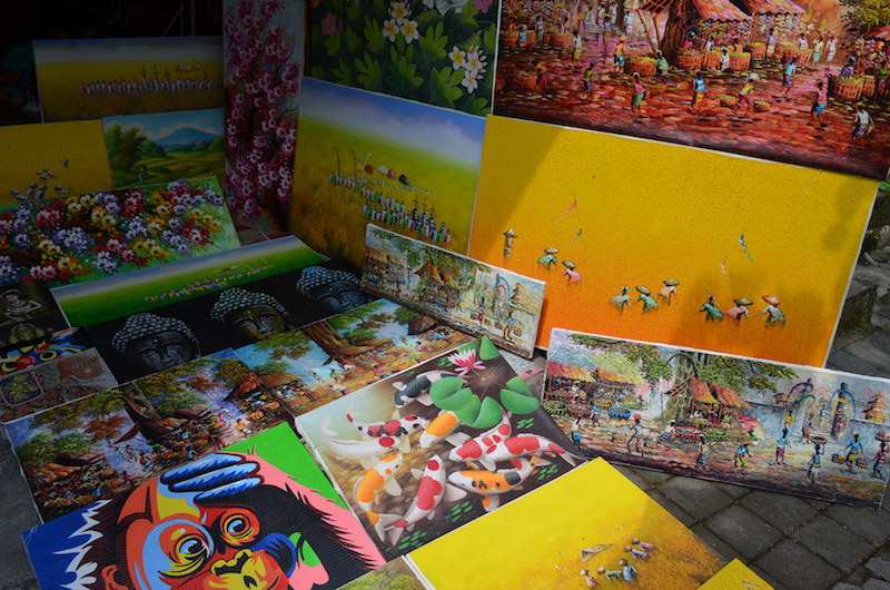 Gemalte Gemälde von Künstlern in Ubud