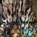 Skulpturen aus Holz in Ubud