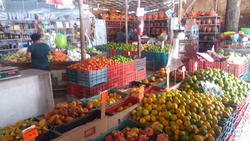 Obst und Gemüsehändler in Tulum
