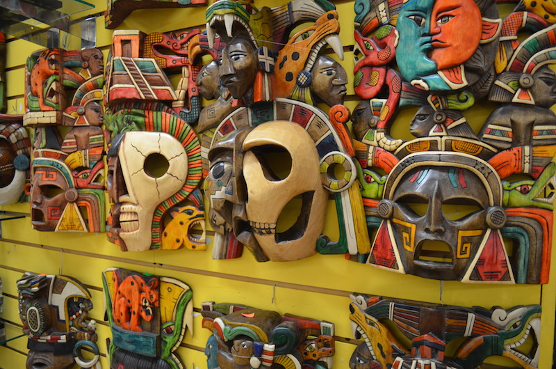 Souvenir Masken Maya Mexiko 