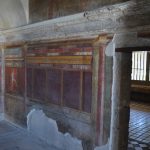 Antike Wandmalerei aus Pompeji in Italien