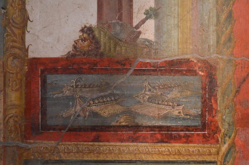 Schiffsfahrt in der Antike bei Pompeji aus der Kunst