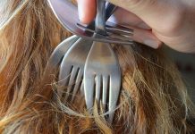 Lifehack: So wird aus einer Gabel eine Haarbürste / Kamm Lifehack: Aus einer Gabel eine Haarbürste machen