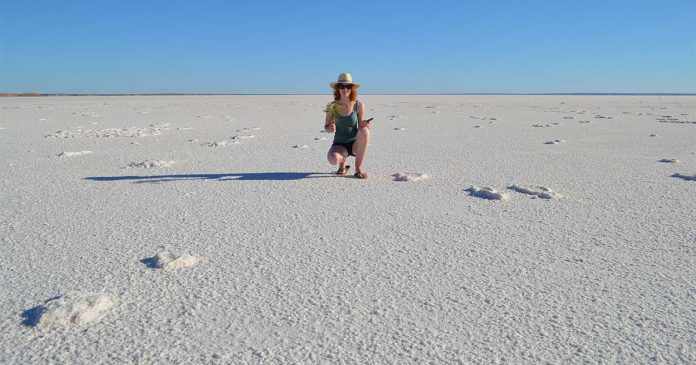 Ausgetrockneter Salzsee in Australien