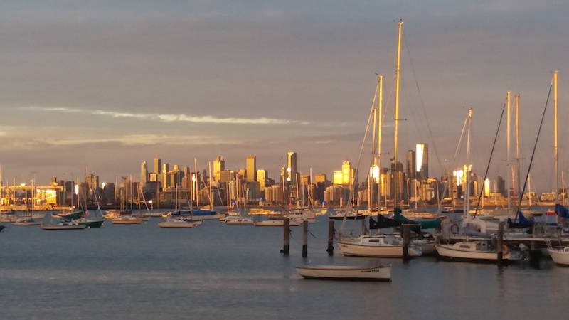 Sonnenuntergang in Melbourne