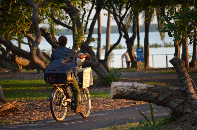 Fahrradfahren aus Darwin in Australien