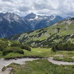 Ausblick auf den Hochvogel in den Allgäuer Alpen