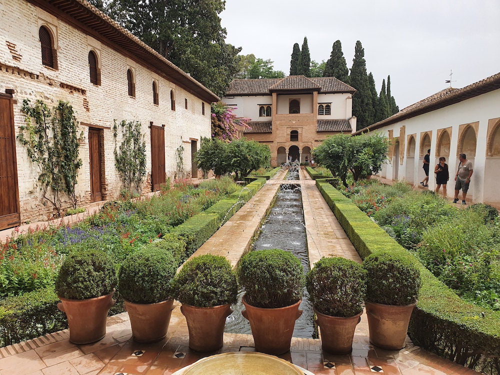 Springbrunnen Wasser Alhambra Granada Spanien